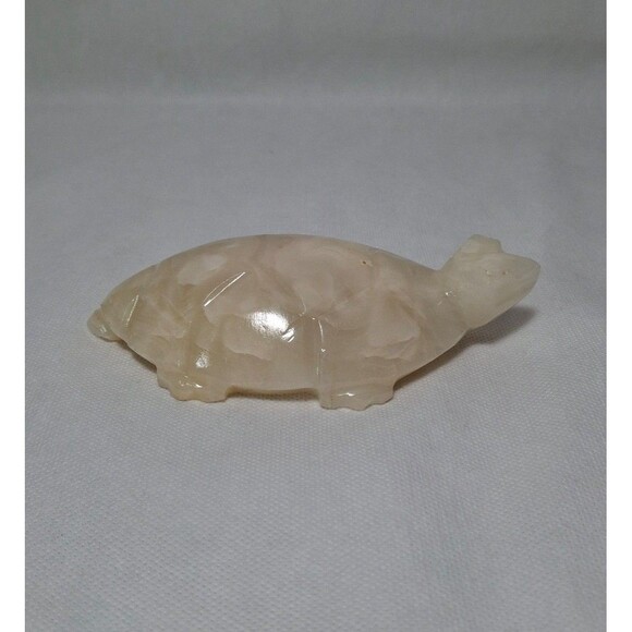 Vintage Carved Onyx Turtle Figure Paperweight - Picture 4 of 10